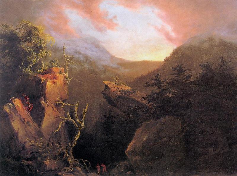 Thomas Cole Mountain Sunrise France oil painting art